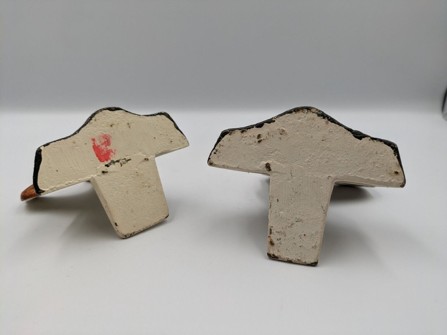 Pair Cast Iron Chicken/hen Rooster Cockrell Door Stop Book Ends Farmhouse Decor