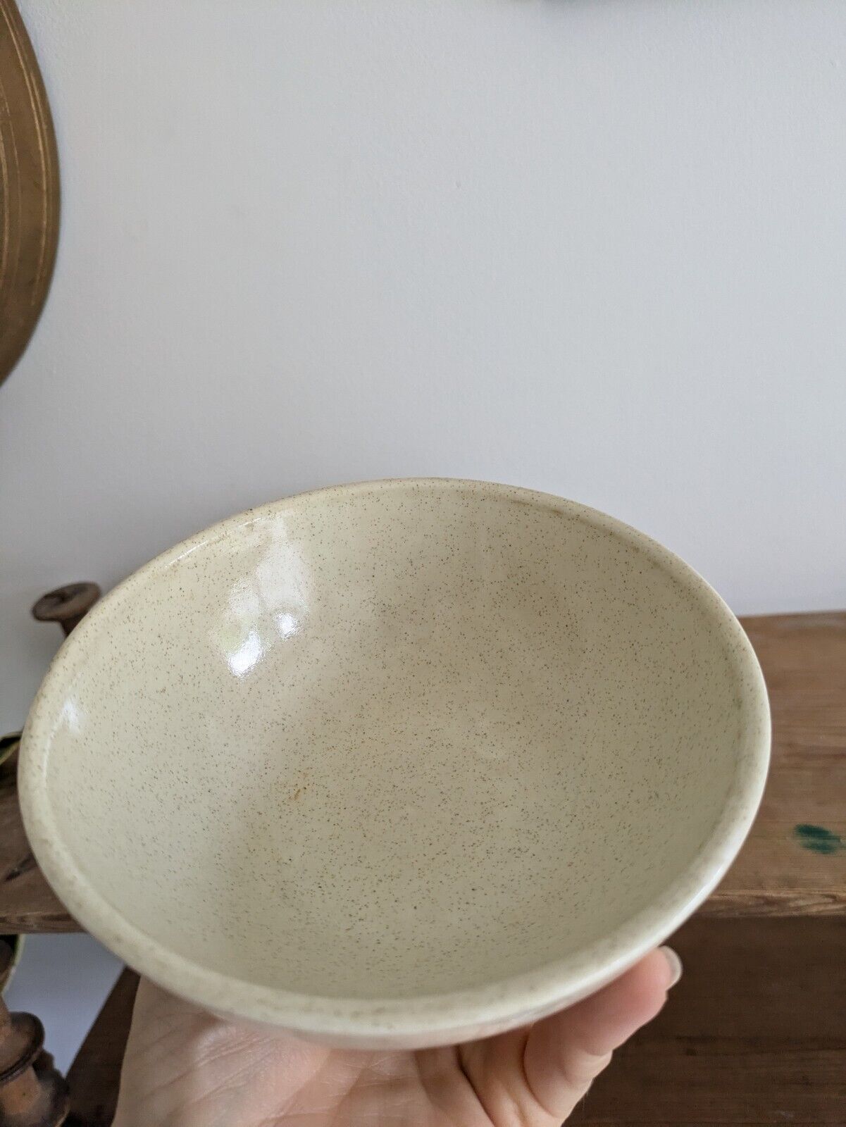 Set Of 4x vintage Speckled Dudson Armorlite England pottery small bowls 1970s Vg