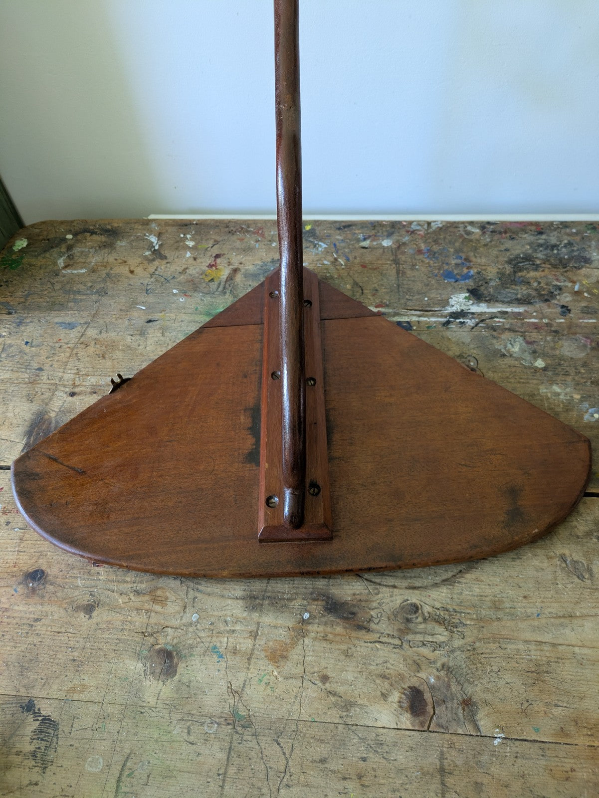 Antique Mahogany Art Nouveau C1890 Hanging Corner Shelf Wood Scroll Victorian