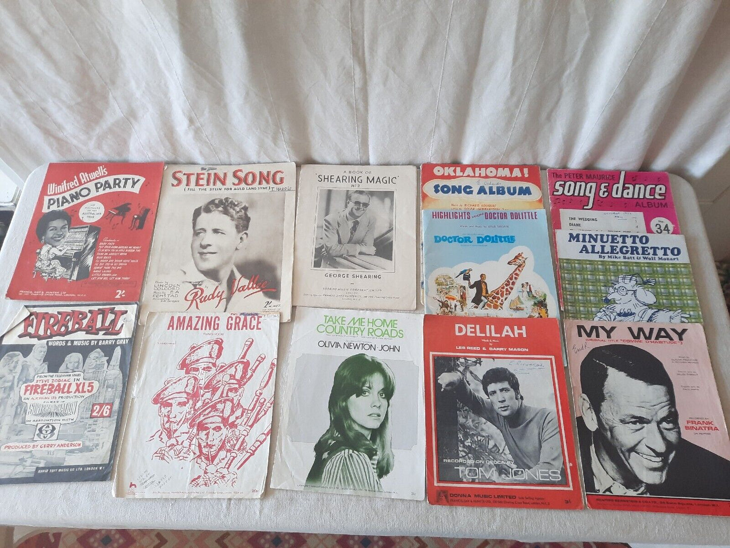 Vintage Lot Piano Sheet Music Manuscript Classic Paper Retro Mixed Rare Antique.