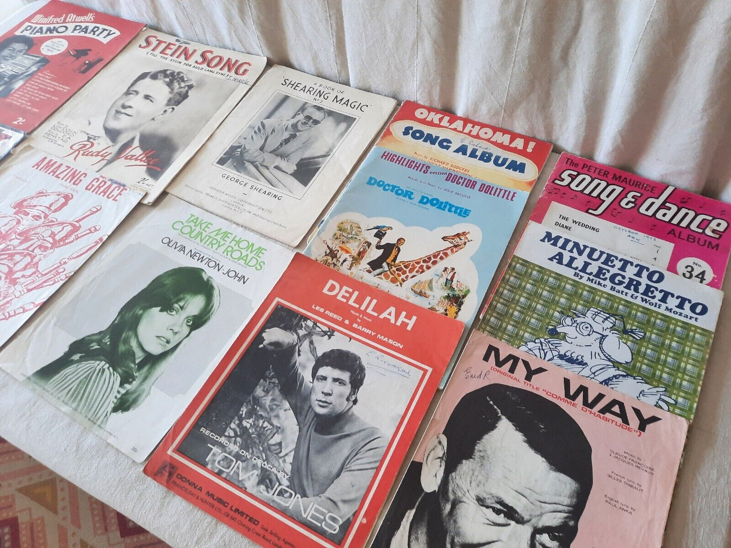 Vintage Lot Piano Sheet Music Manuscript Classic Paper Retro Mixed Rare Antique.