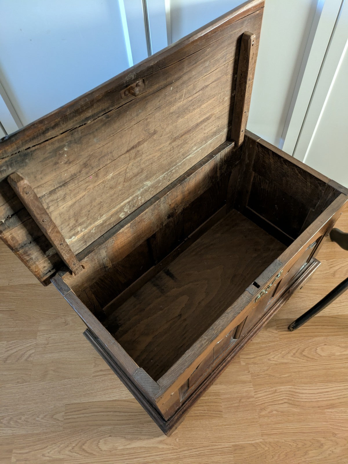 ANYIQUE WELSH MID 18TH CENTURY OAK MULE DOWER CHEST COFFER BLANKET BOX Original