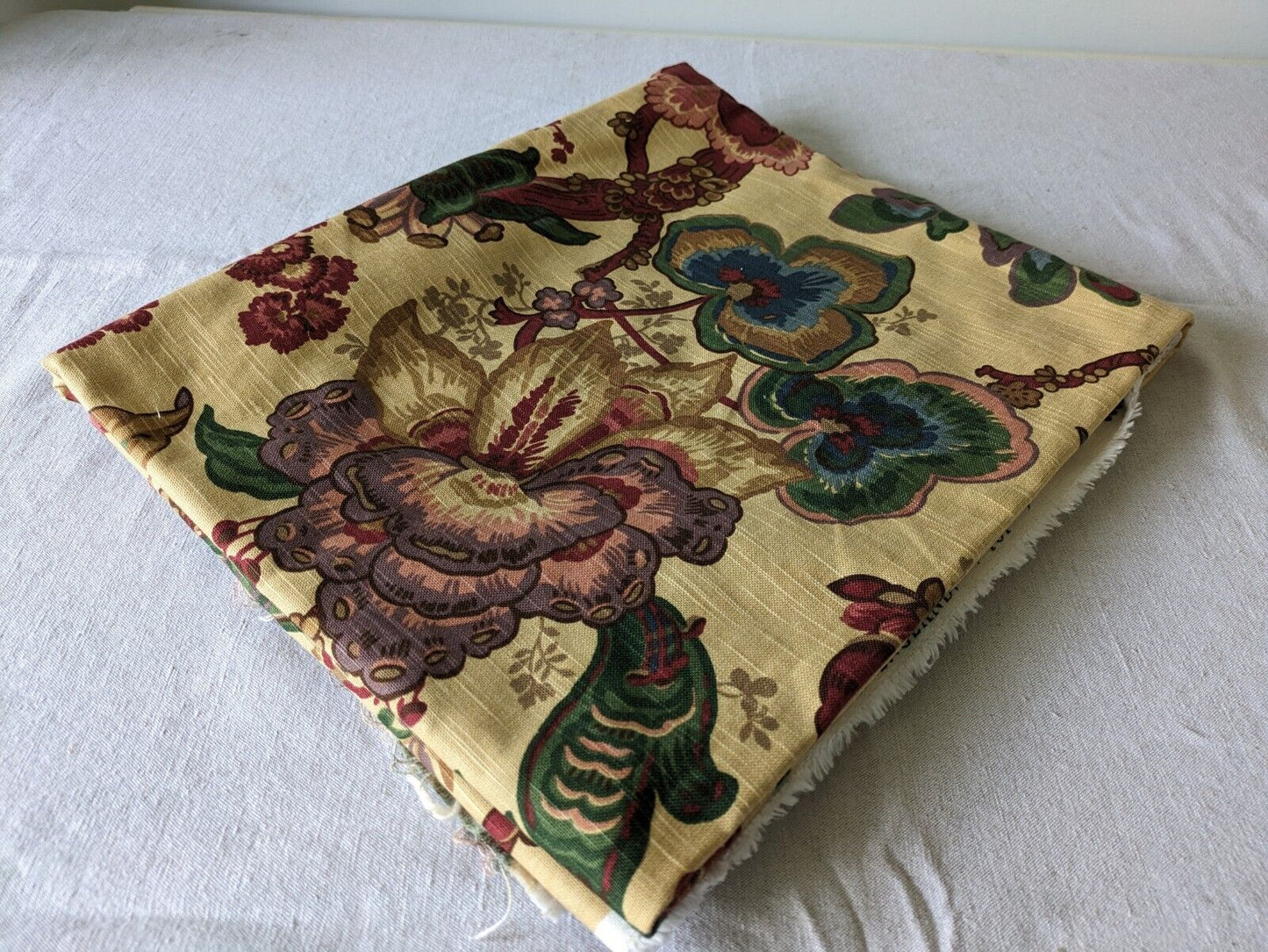 Large Piece Of Liberty Print Fabric Lennox 3.3m Cream Floral Upholstery Weight