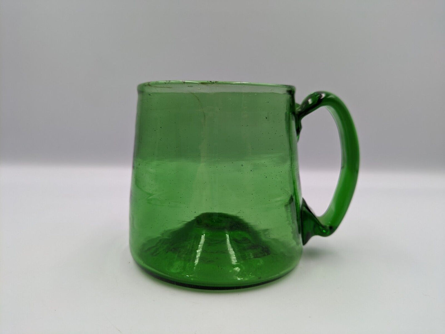 Boda Glass Sweden Erik Höglund Style Mug Green Bubble Glass Hand Blown Inverted