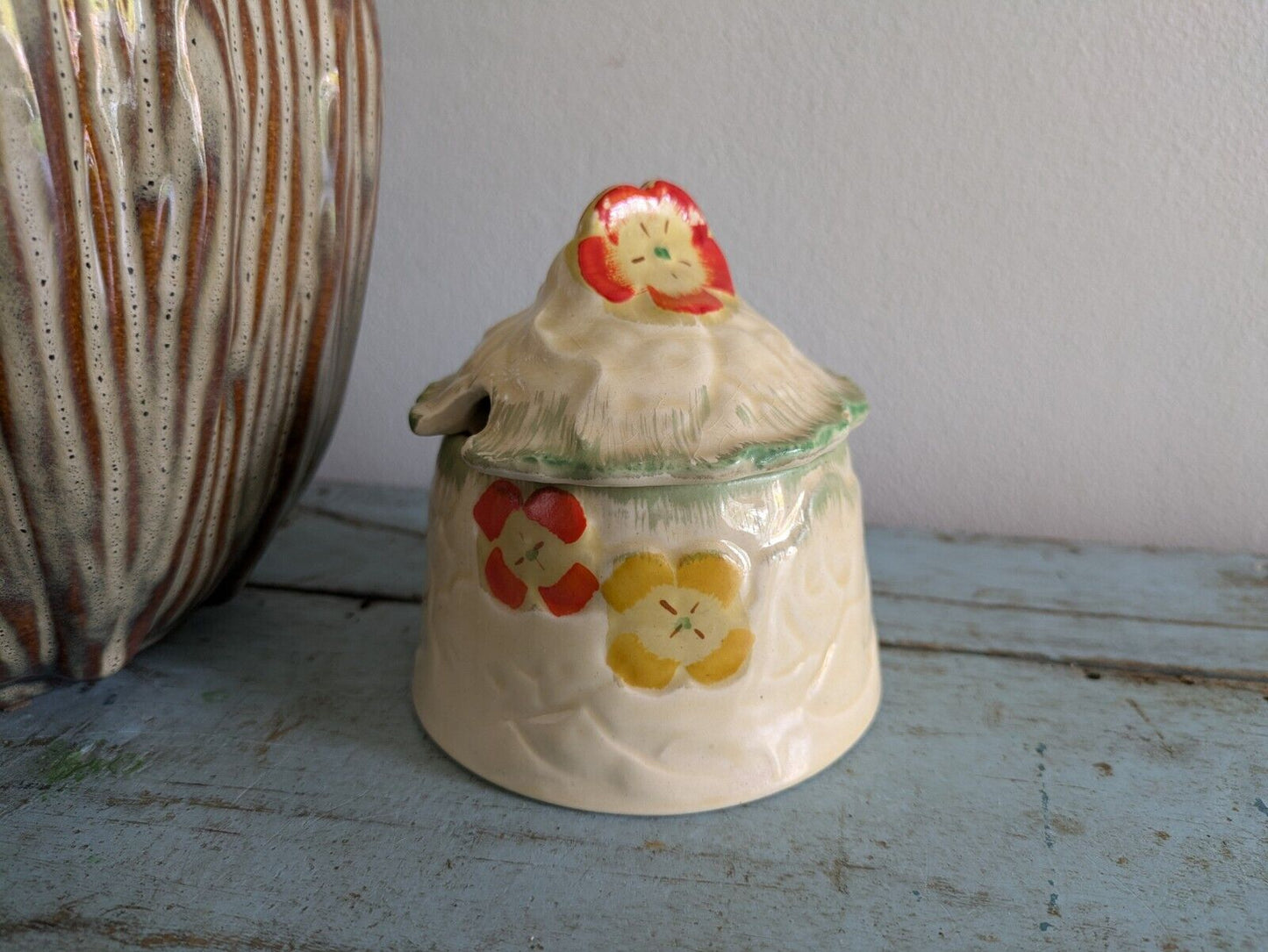 Art Deco, Kensington Ware Hanley England Primula Pattern, Sugar Bowl c1925 KP
