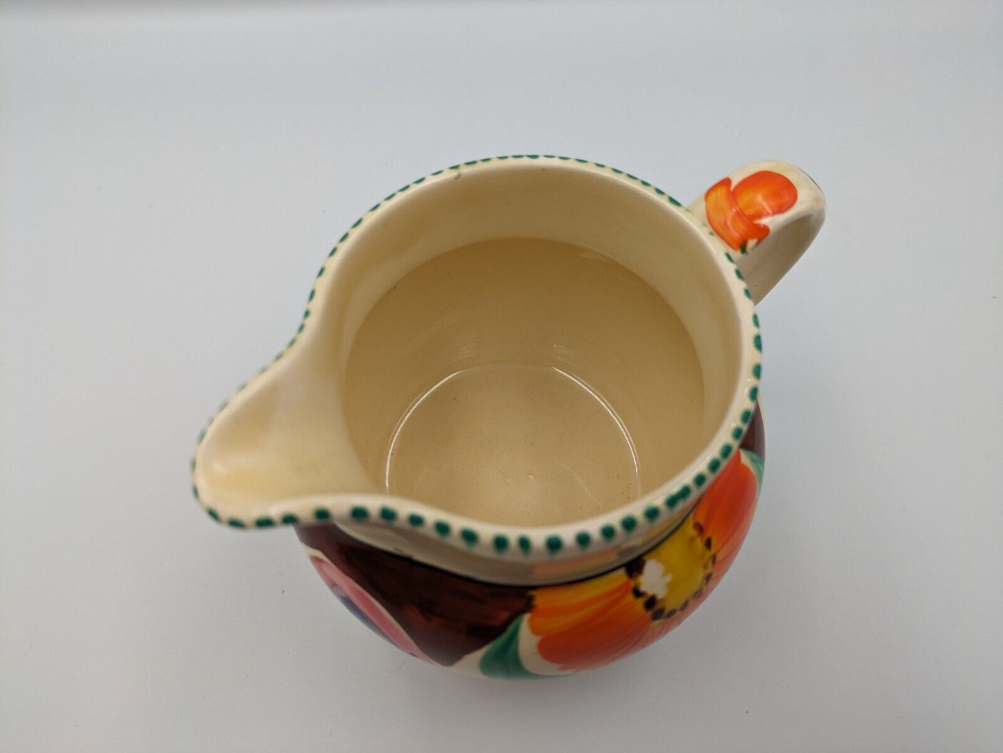 Era Ware hand painted Art Deco jug made in England 1930s Floral Prop Milk Cream