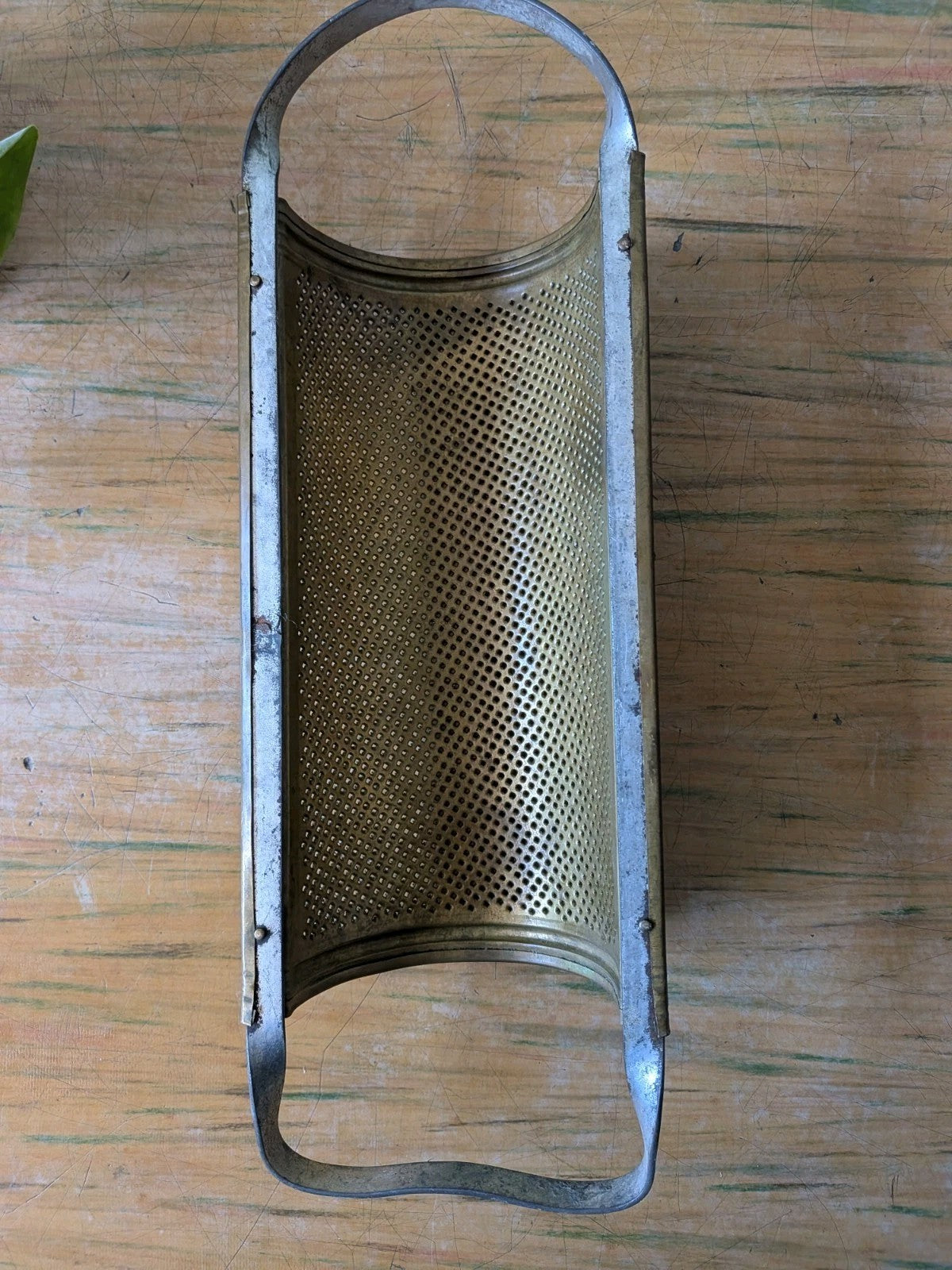Antique Vintage German Brass Cheese Grater Stamped GRM C1920 Rare Kitchenalia