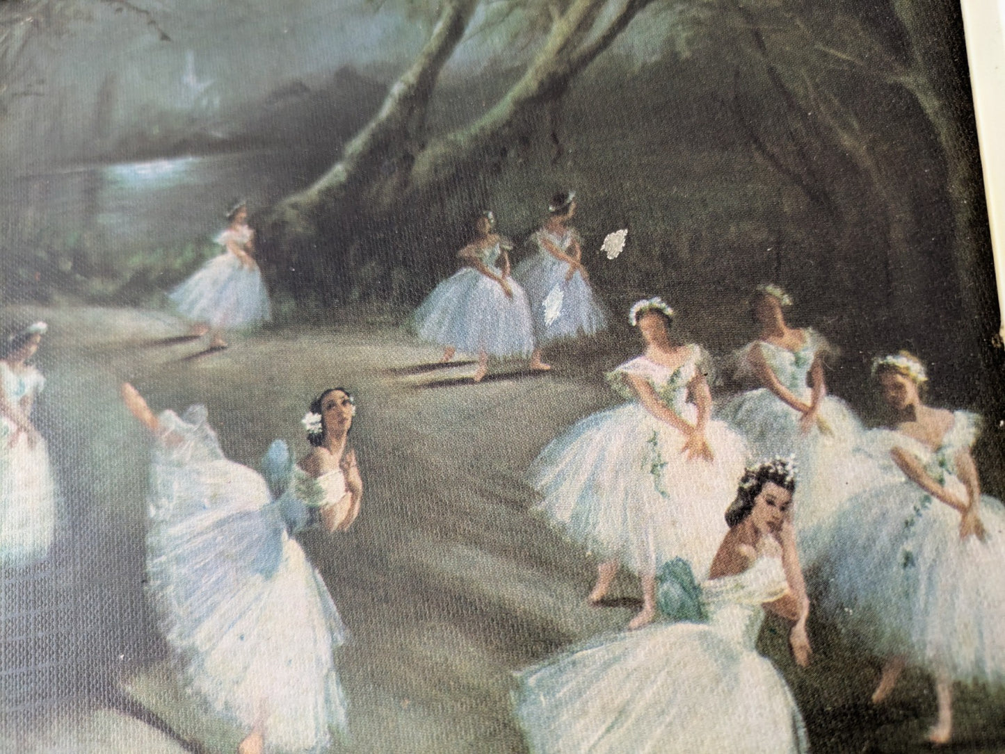 Vintage Giselle Print Of Ballet Swan Lake By Carlotta Edward’s Plastic Frame 70s