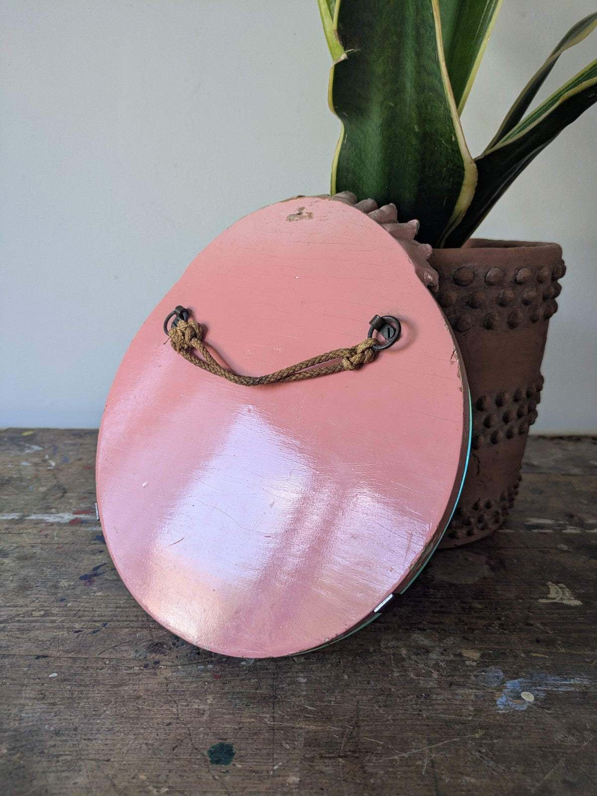 Vintage Barbola Mirror Circa 20s 1930s art deco floral antique Round bevel edge