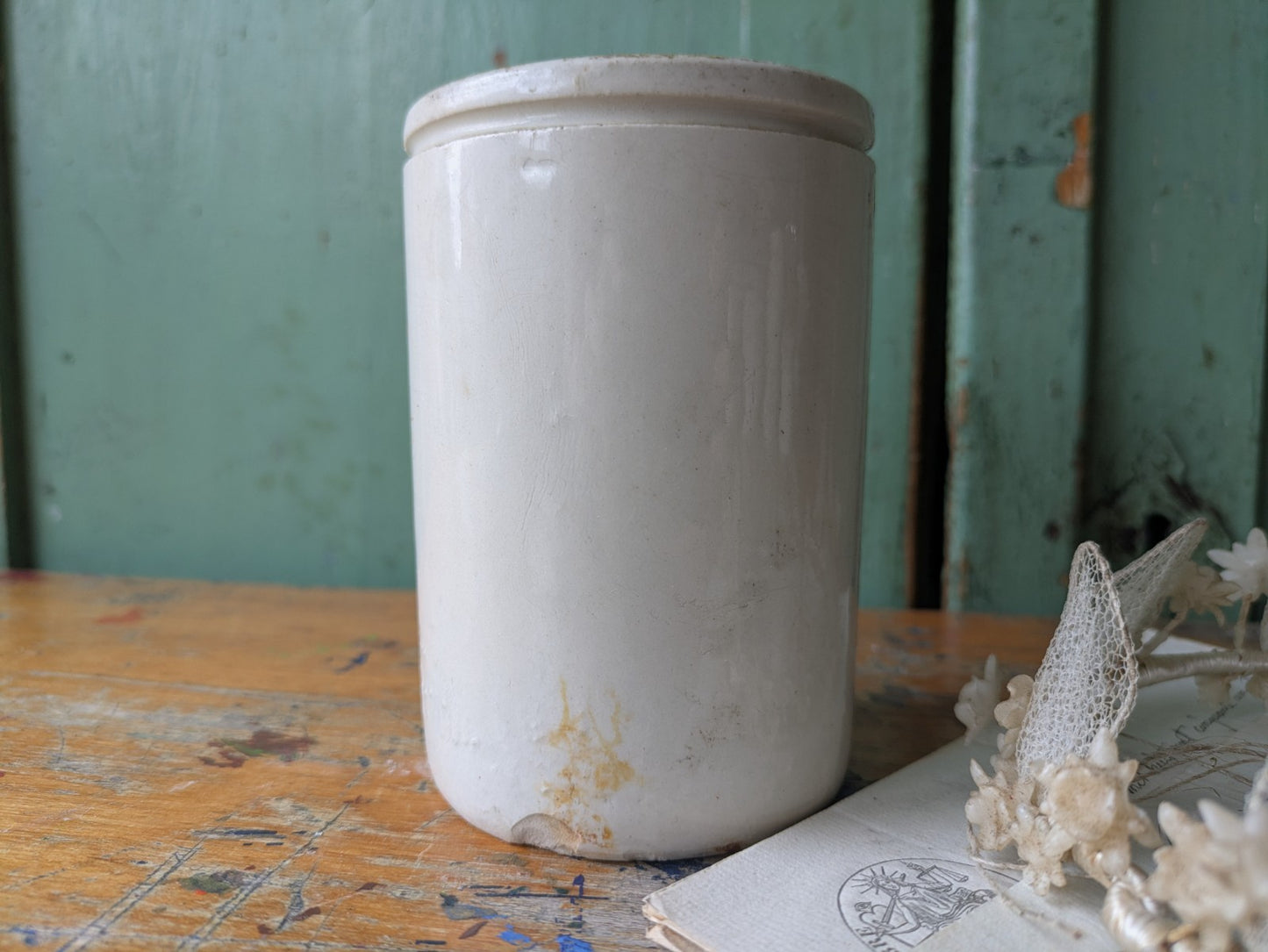 Antique James Keiller & Son’s Dundee Marmalade English Advert Pot, c. 1885 Vtg