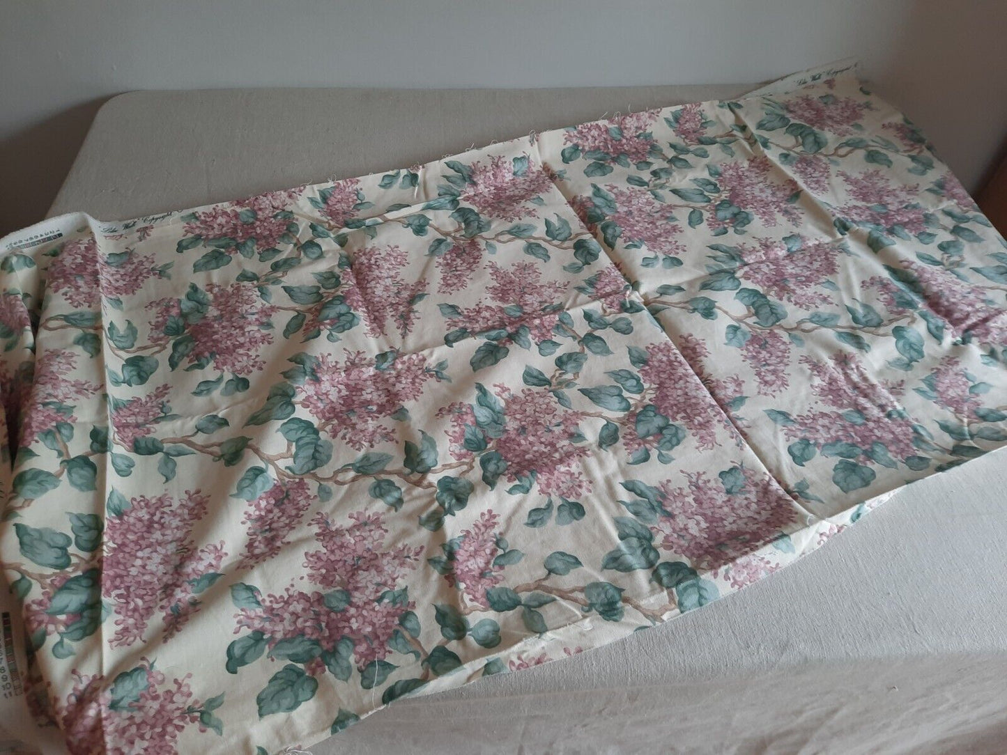 SANDERSON LILAC WALK CURTAIN FABRIC Floral Wisteria VINTAGE RARE 244CMx68CM Craf