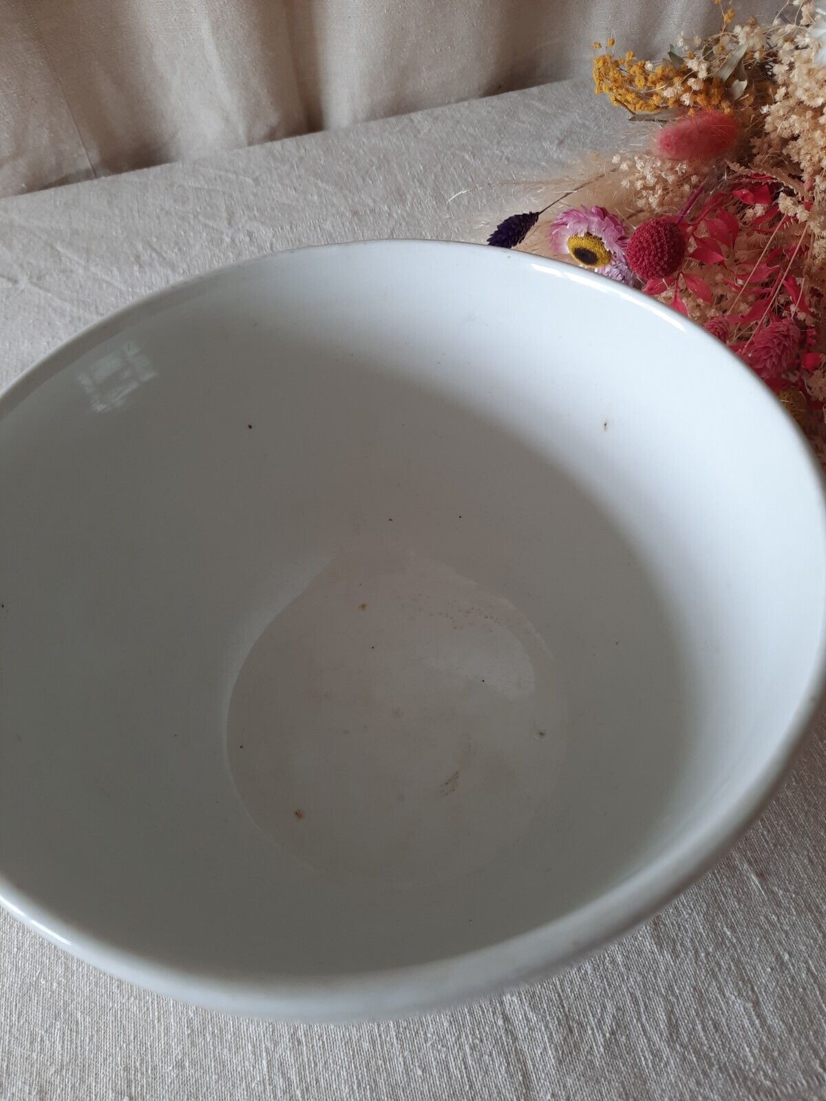 Vintage Mason cash ceramic pudding mixing bowl Antique Aged Prop Kitchen Baking