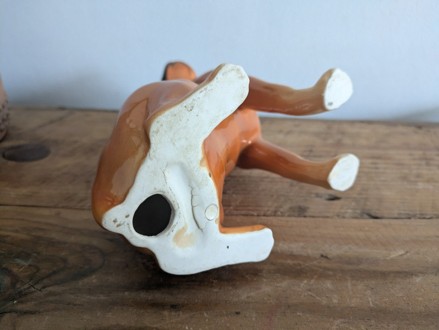 Jema Holland? Ceramic Boxer Dog Figurine Ornament Vintage Prop Old Original