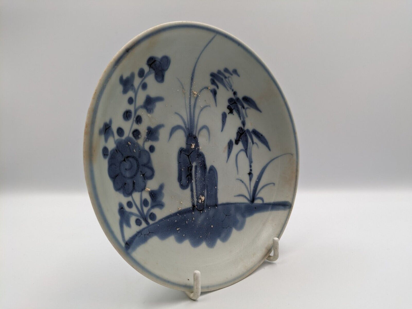 Chinese Qing Blue & White Tek Sing Plate from 1822 Ship Wreck Antique Pottery