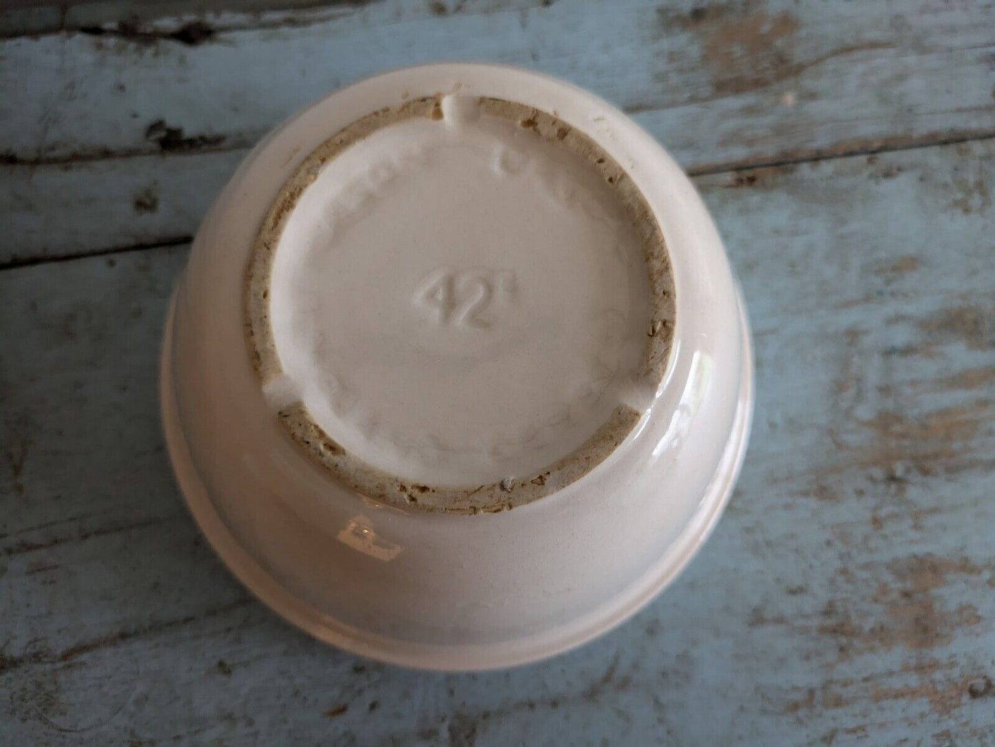 Vintage Mason cash ceramic pudding mixing bowl Antique Aged Prop Kitchen Baking!