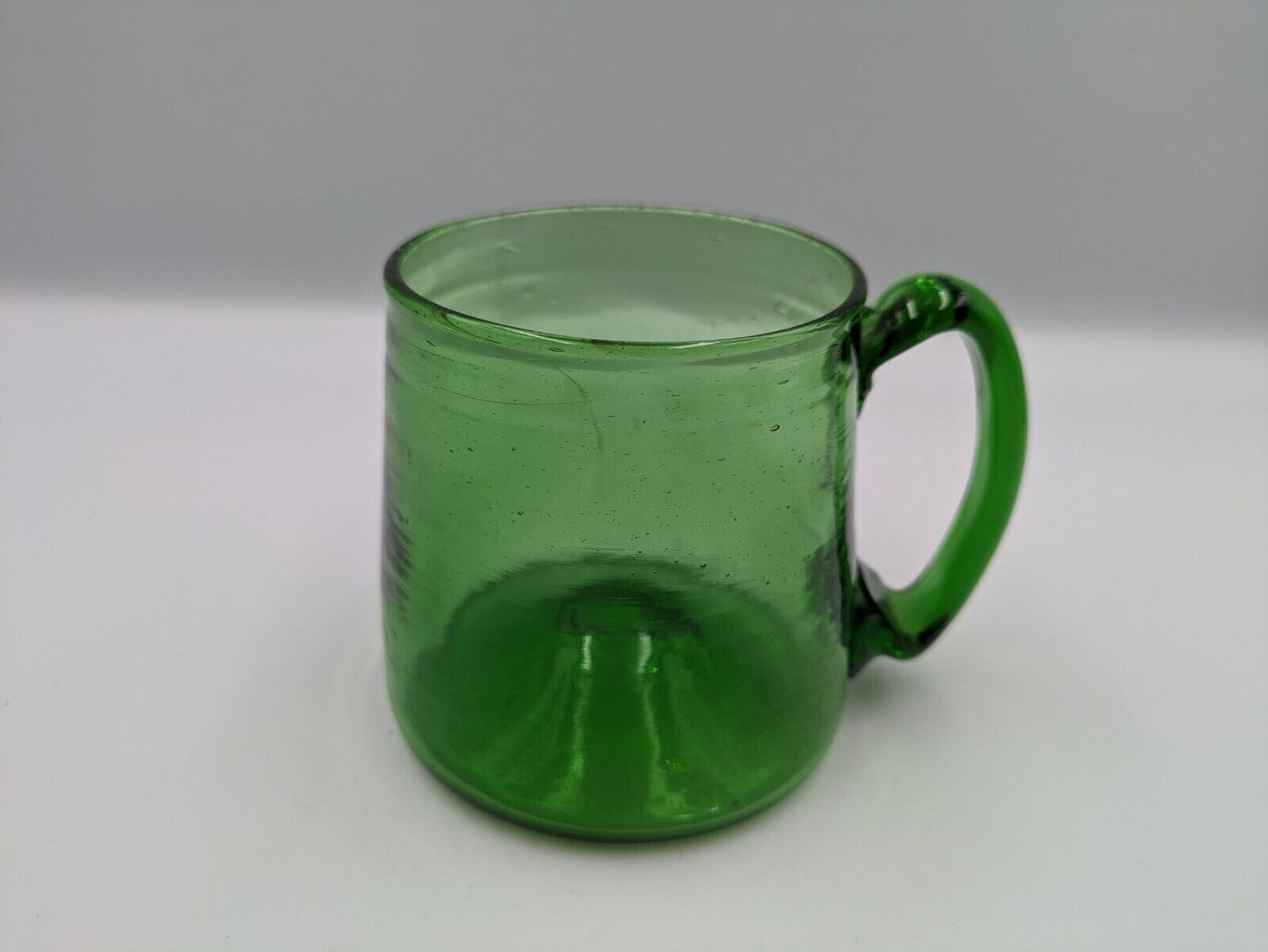 Boda Glass Sweden Erik Höglund Style Mug Green Bubble Glass Hand Blown Inverted