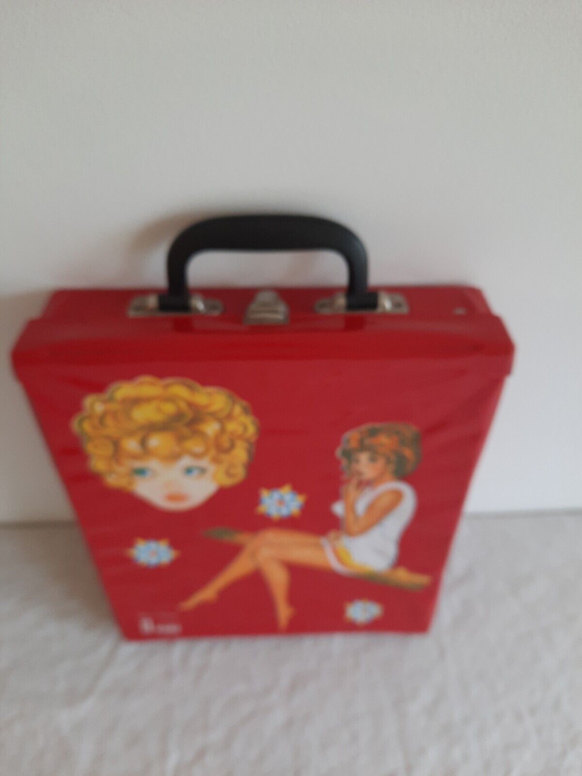 Retro Red 1960's Vintage Very Rare Germany issue Doll Case by Theia Spielwaren
