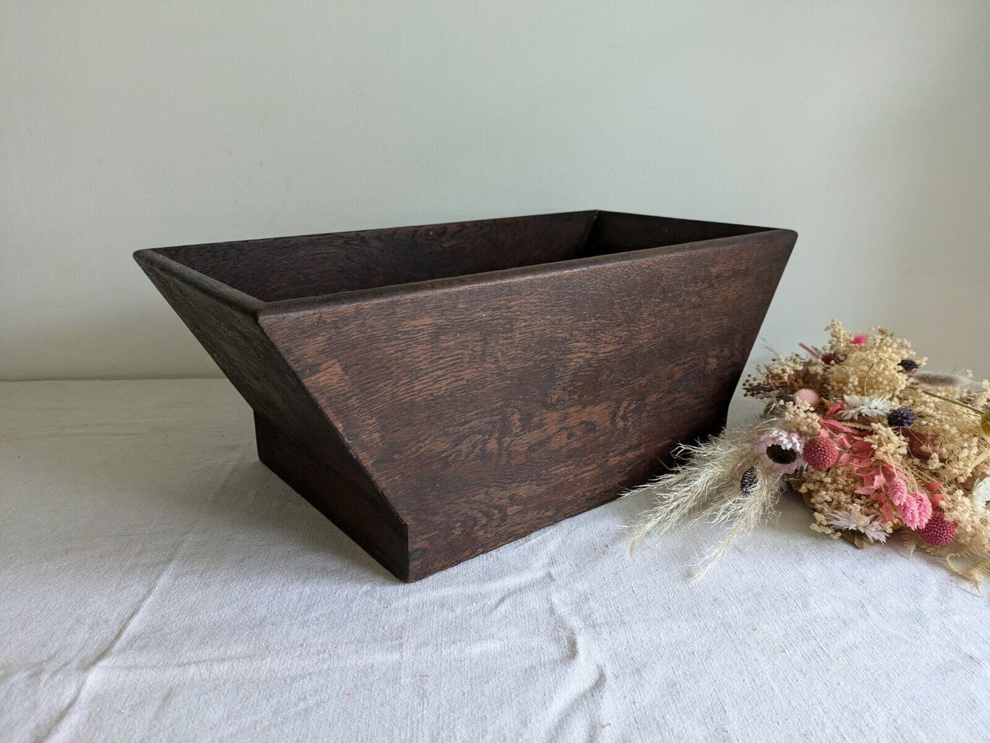 Rustic Antique Dough Trough | 19th Century Wooden Planter | Antique Storage Box