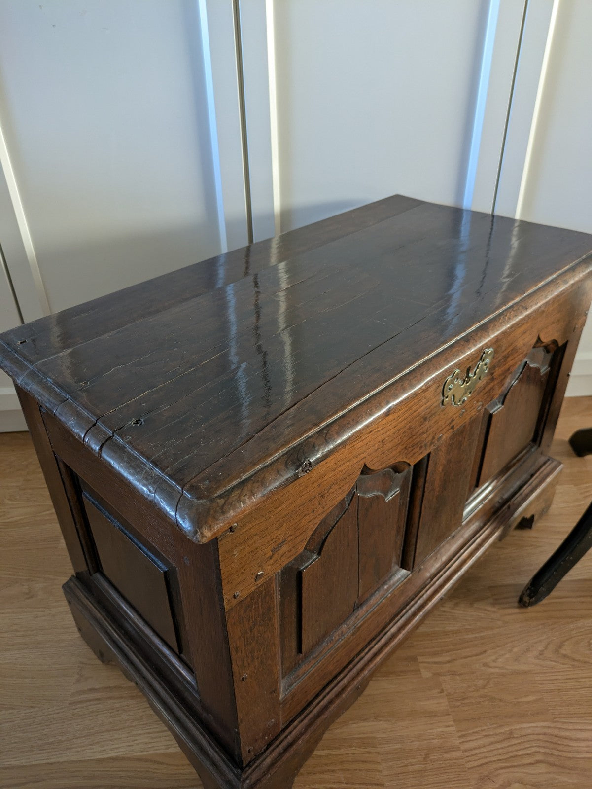 ANYIQUE WELSH MID 18TH CENTURY OAK MULE DOWER CHEST COFFER BLANKET BOX Original