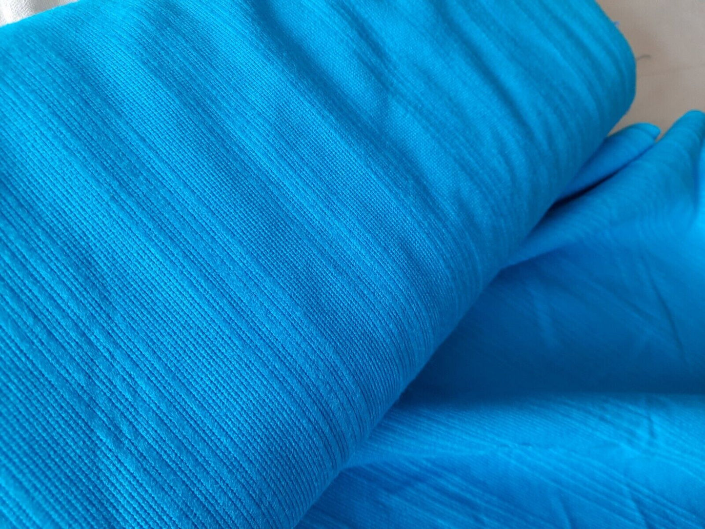 37.3M Vintage Retro loose woven blue stripe original Fabric Roll W1.20m RARE