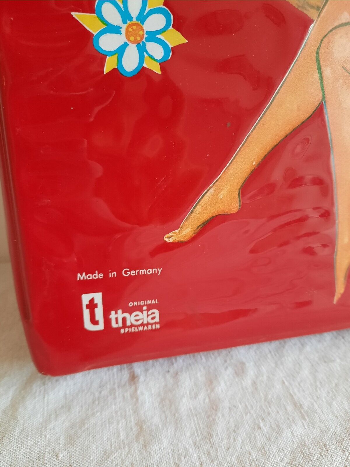 Retro Red 1960's Vintage Very Rare Germany issue Doll Case by Theia Spielwaren
