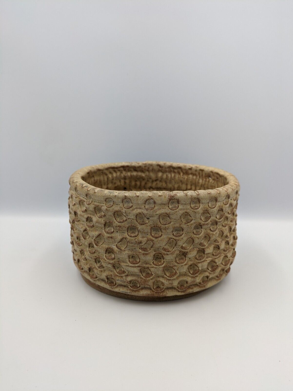 Signed Diane Widdowson Studio Pottery Art Bowl Plant Pot Planter Patterned Vtg