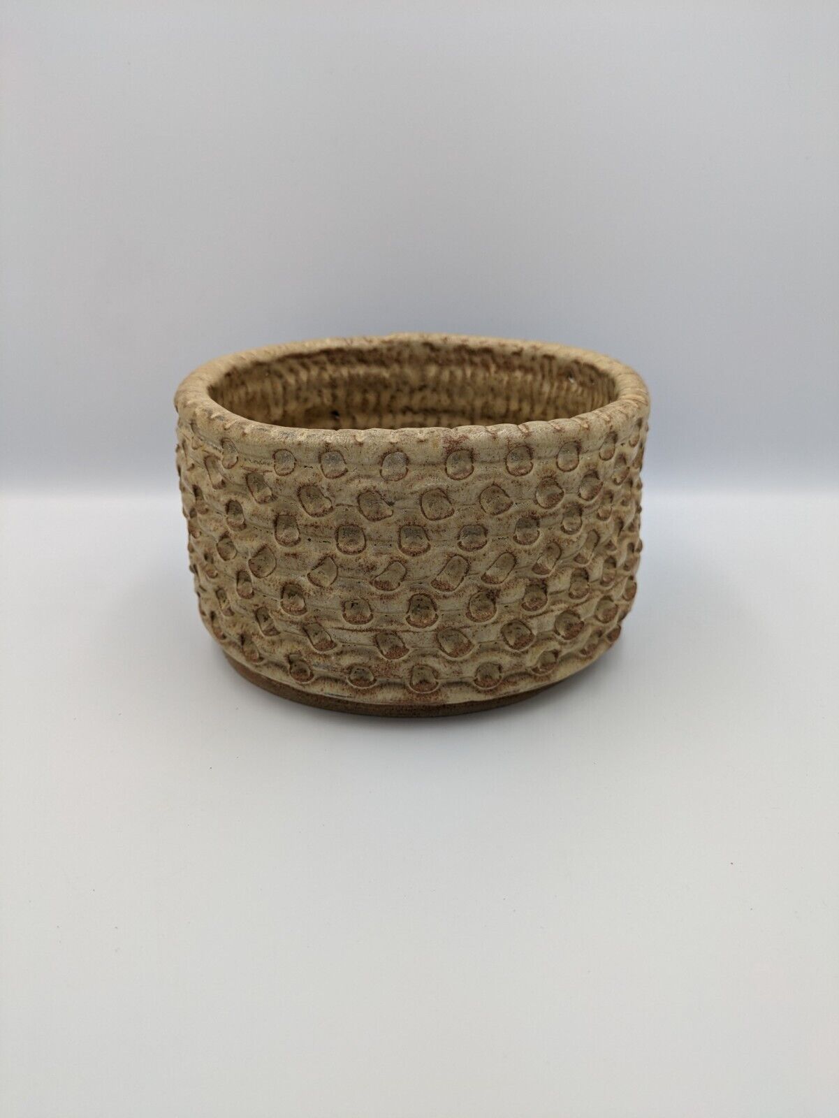 Signed Diane Widdowson Studio Pottery Art Bowl Plant Pot Planter Patterned Vtg