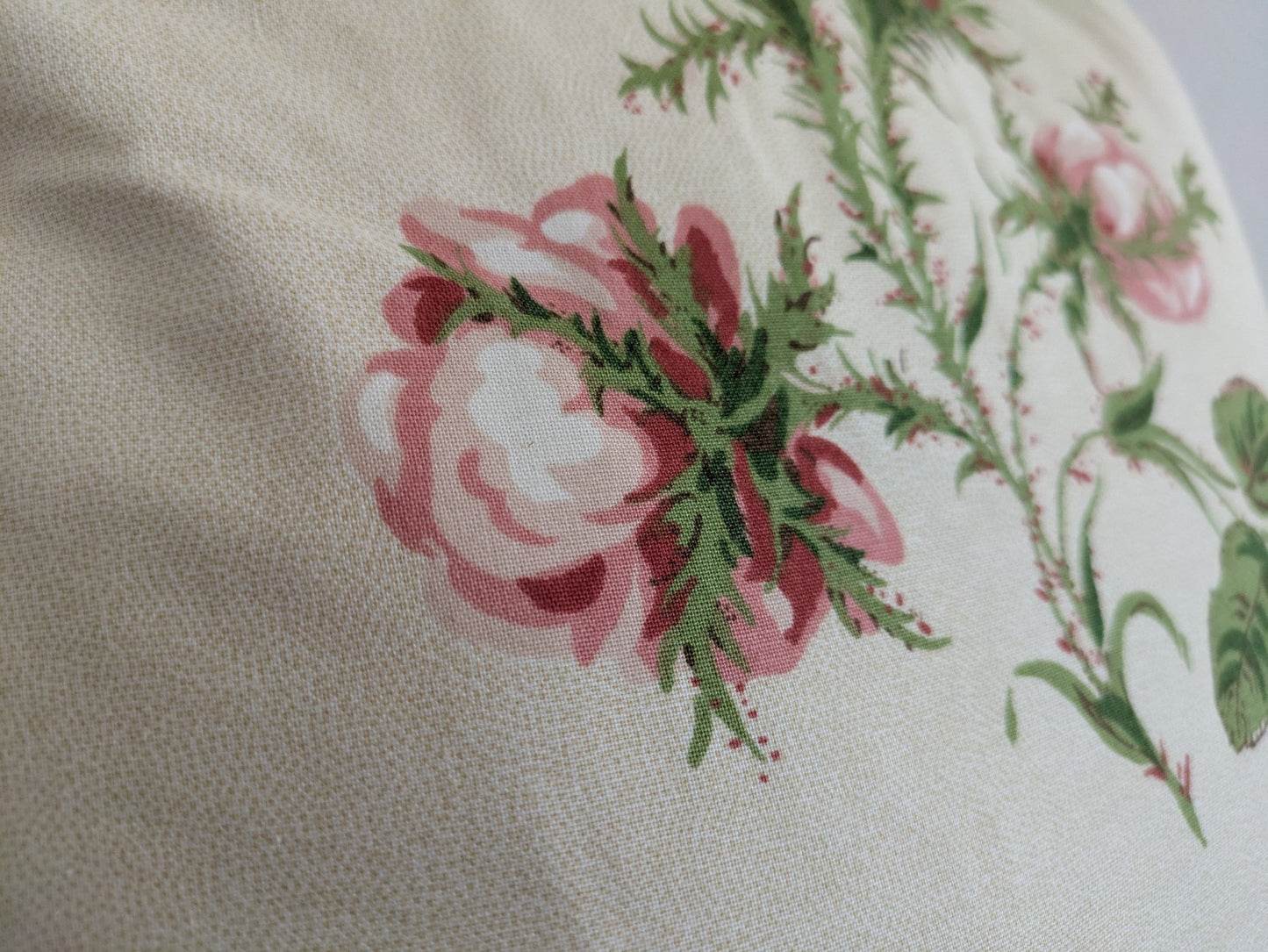 Pair Pretty Cushion Cover Filled Vintage Floral Rose Pink Shabby Chic Handmade 2