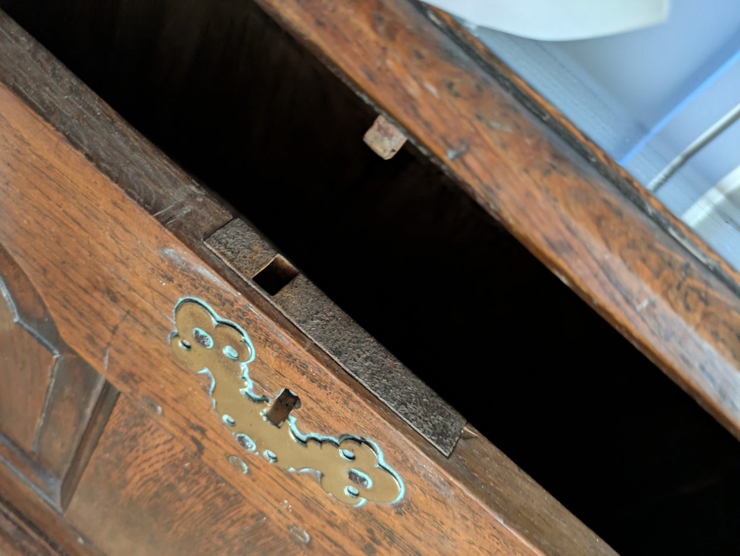 ANYIQUE WELSH MID 18TH CENTURY OAK MULE DOWER CHEST COFFER BLANKET BOX Original
