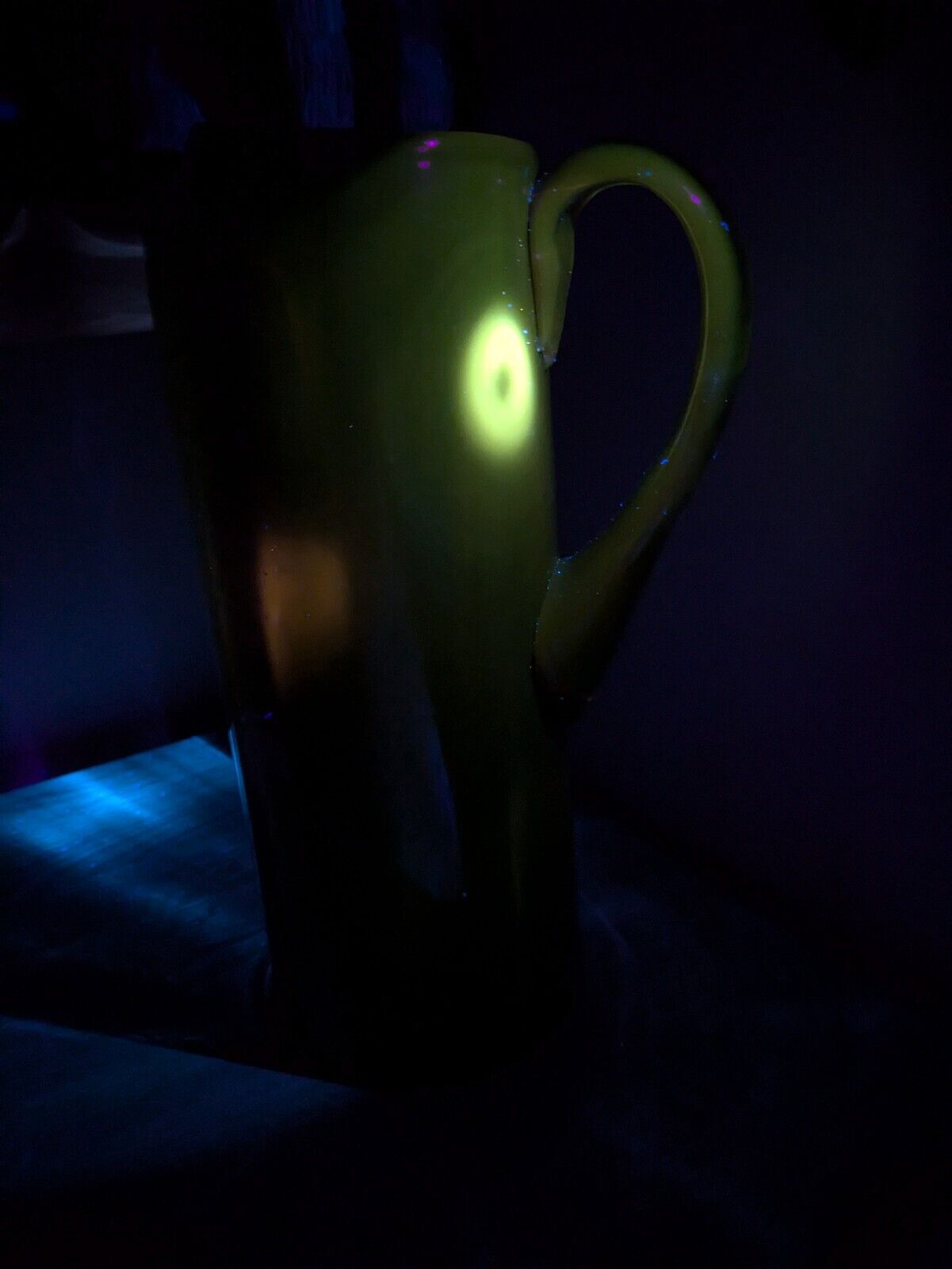Tall Vintage Italian Amethyst Art Glass Hand Blown Pitcher Mid Century Modern