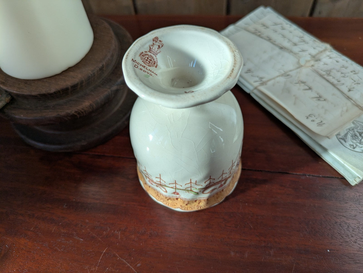 Royal Doulton Michelham Rare Chinoiserie Style Over Size Egg Cup 1939-1950 Vgc