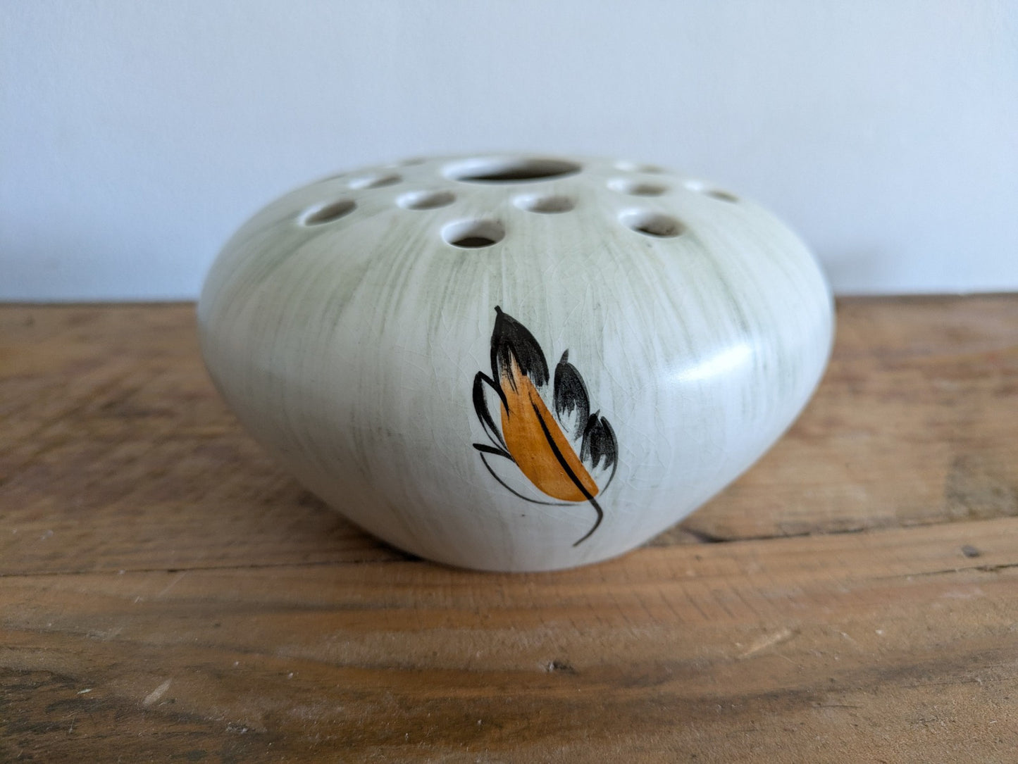 VTG Deco E Radford Pottery Posy Bowl Holder Vase Flower Arrangements Pot Pourri