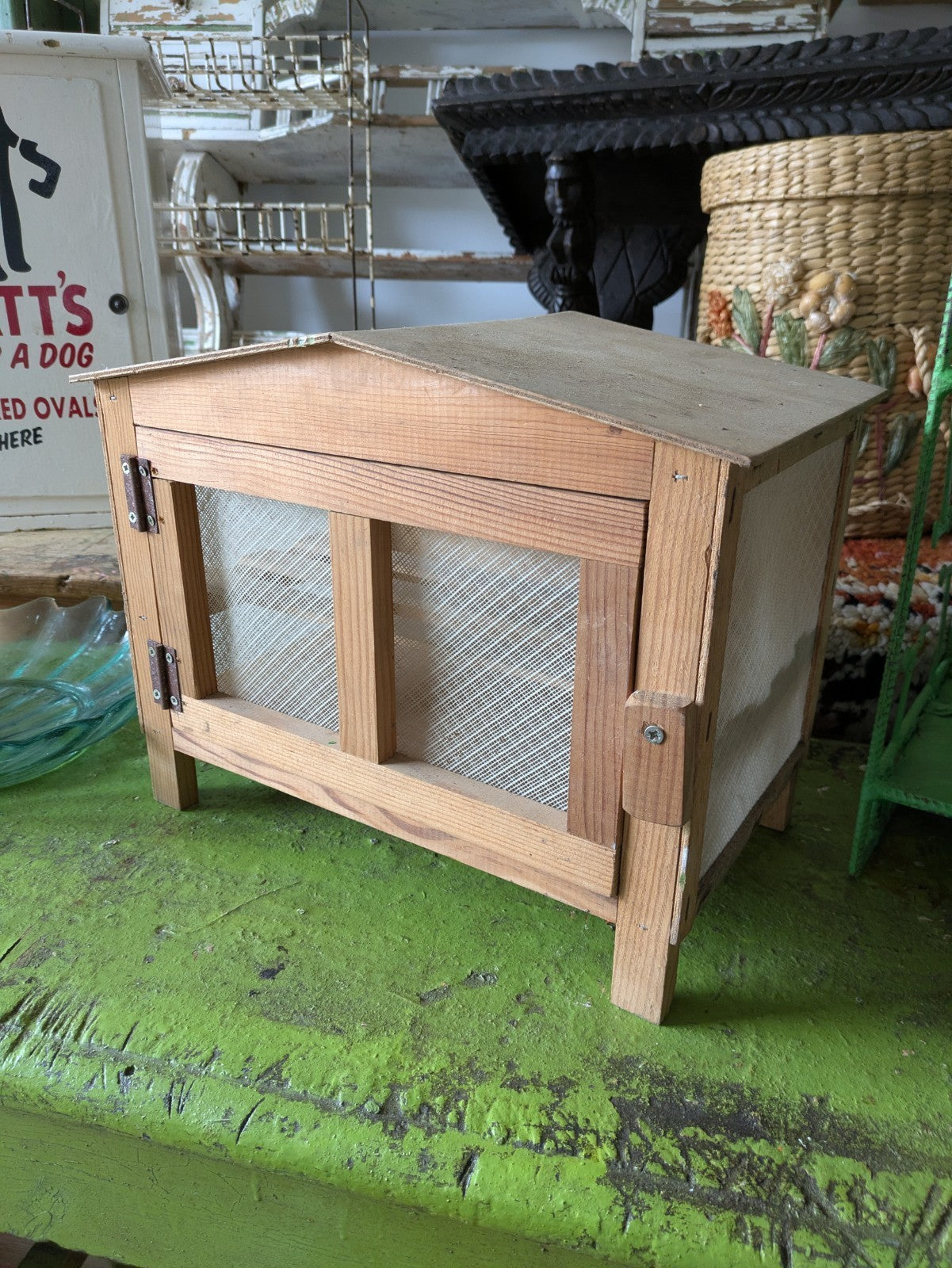 Pine Meat Safe Larder Cabinet With Shelves Vintage Rustic Cupboard Hen House Vgc