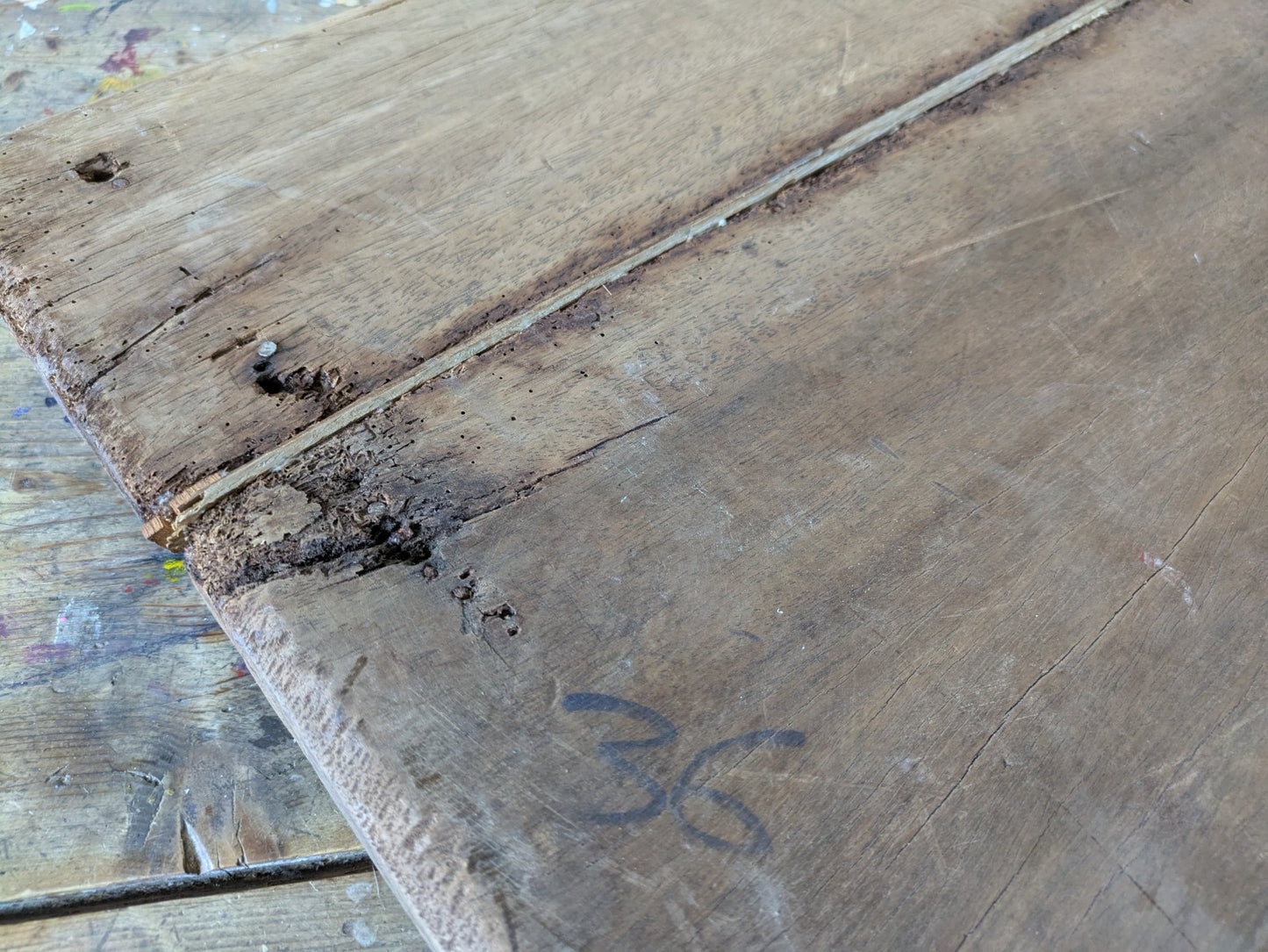 Antique Wooden Bajot Floor Sitting Stool Original Old Hand Crafted Serving Board