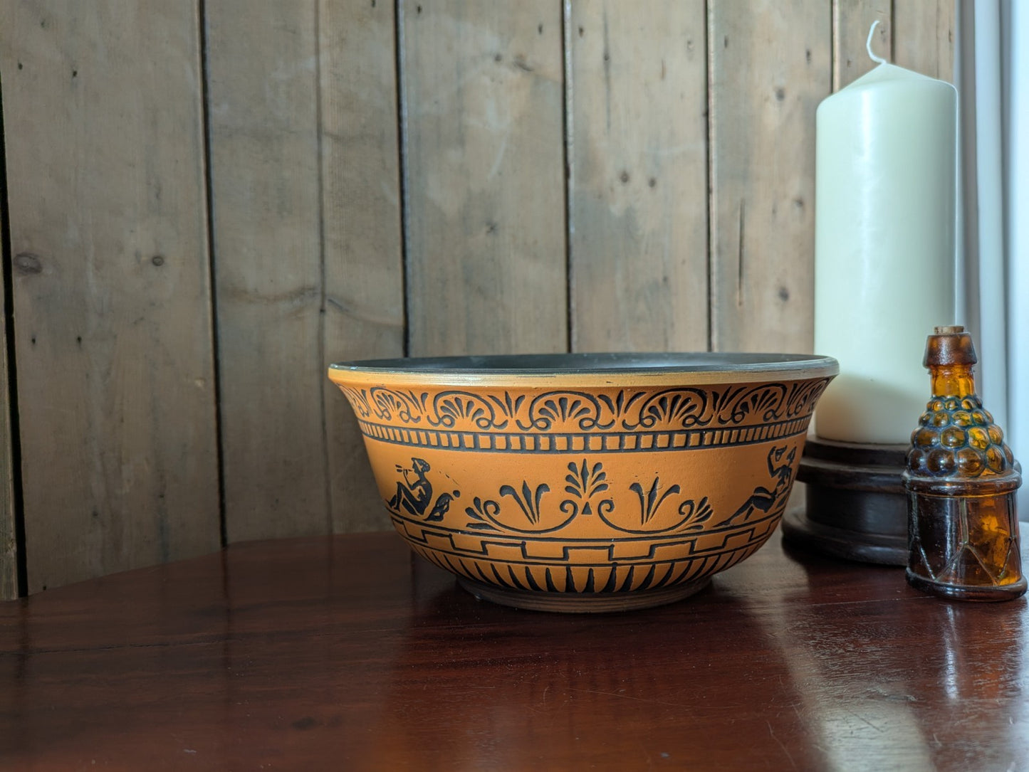Rogild Danmark 203 vintage large Denmark ceramic bowl planter Neoclassical Vgc