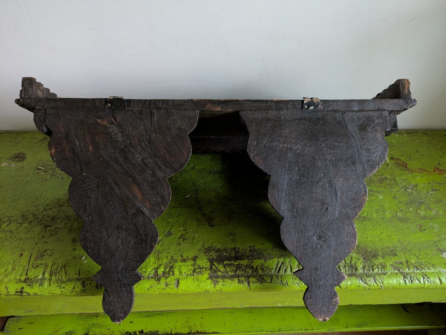 Antique African Dogan Folk Art Hand Carved Wall Shelf Mali Tribe Wood Corbel Old