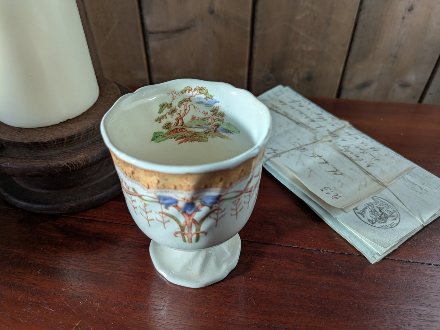 Royal Doulton Michelham Rare Chinoiserie Style Over Size Egg Cup 1939-1950 Vgc