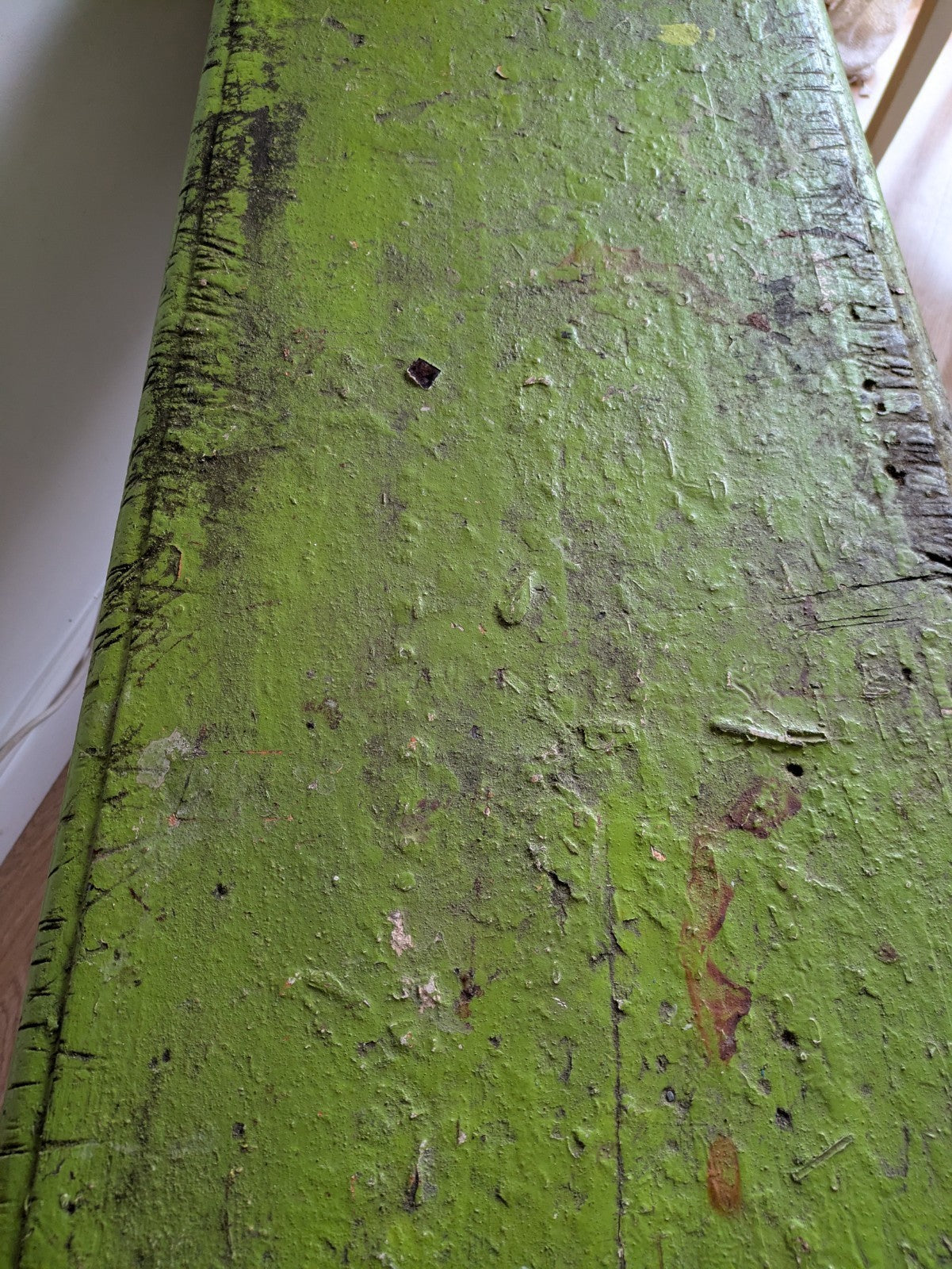Antique Victorian VTG Green Console Table Hall Table Side Table Original Paint