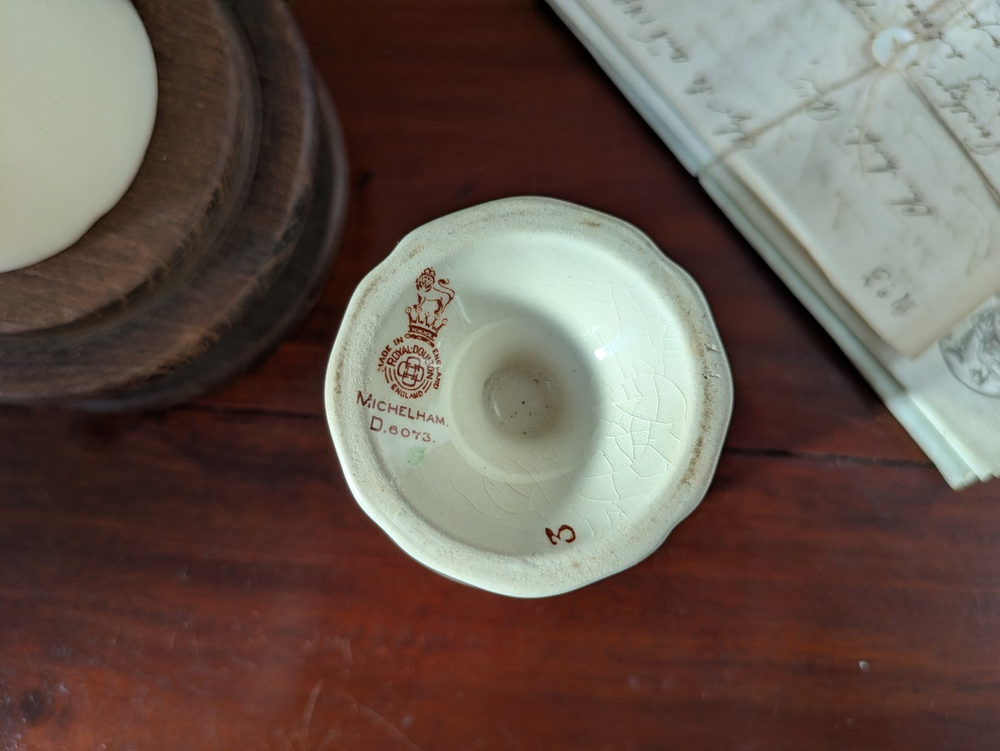 Royal Doulton Michelham Rare Chinoiserie Style Over Size Egg Cup 1939-1950 Vgc