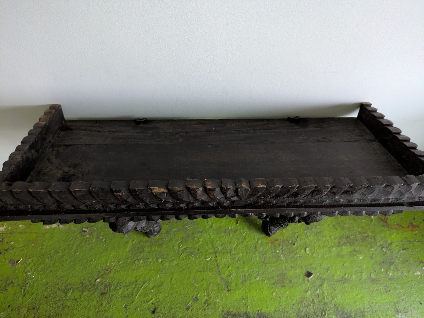 Antique African Dogan Folk Art Hand Carved Wall Shelf Mali Tribe Wood Corbel Old
