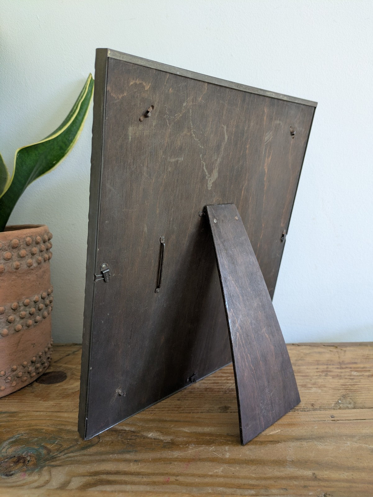 ART DECO ARCO METAL PICTURE  FRAME Antique Bamboo Design PHOTOGRAPH Freestanding
