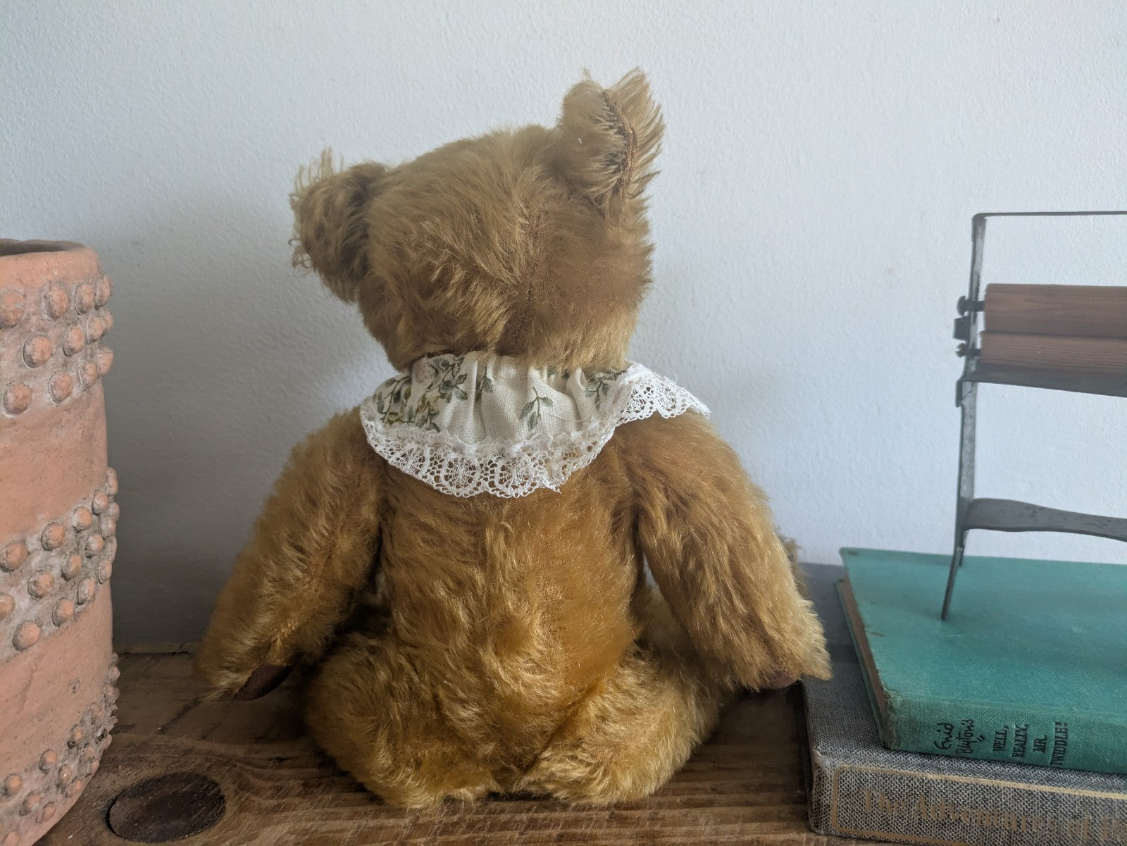 Antique Vtg English Old 1930s Jointed Mohair Teddy Bear Articulated Vgc Cute