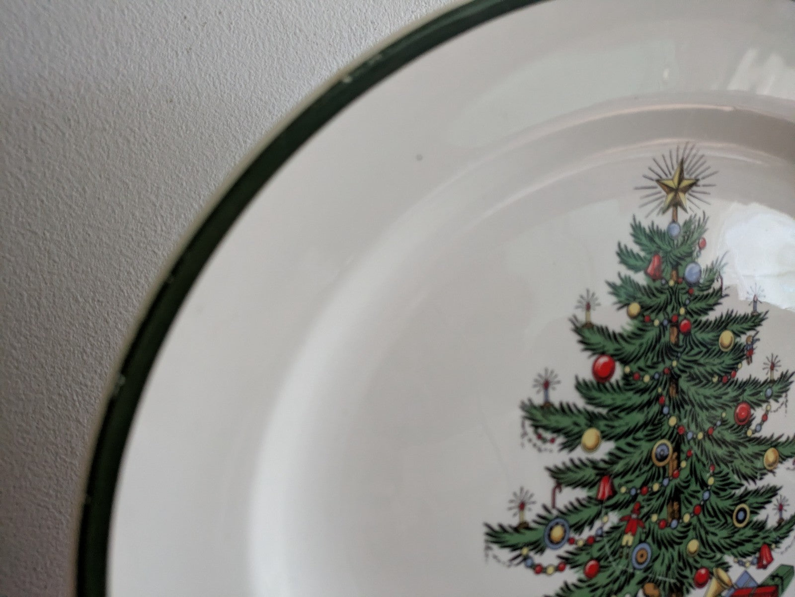 Cuthbertson Original Christmas Tree Oval Serving Platter England Prop Plate Xmas