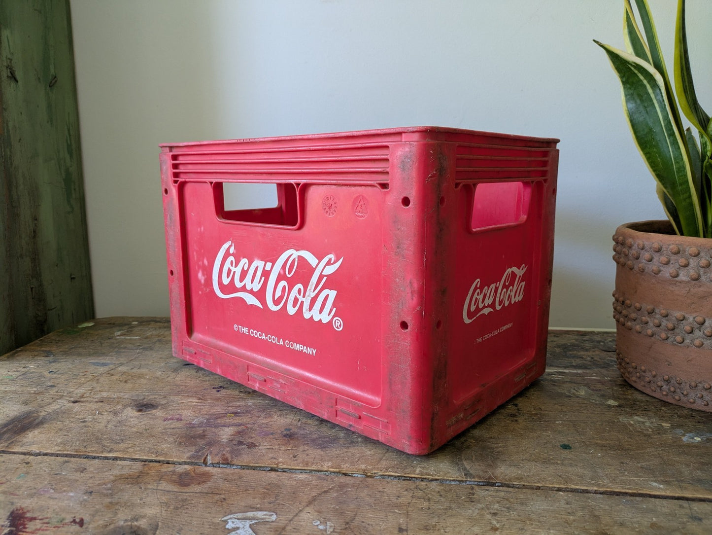 VINTAGE RED COCA - COLA CRATE 20 BOTTLE CRATE DRINKS CARRIER ADVERTISING BOX!!