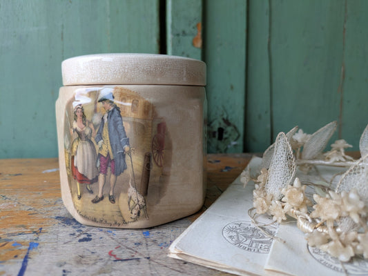 ANTIQUE FRANK COOPER SANDLAND WARE STAFFORDSHIRE POTTERY MARMALADE JAR POT VTG