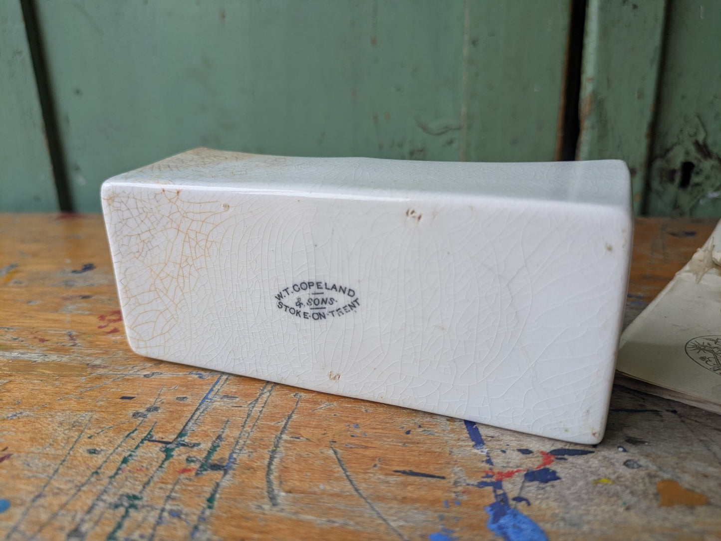 Antique Copeland Soap Dish Refreshment Rooms London &  N.W. Railway Pot c1890’s