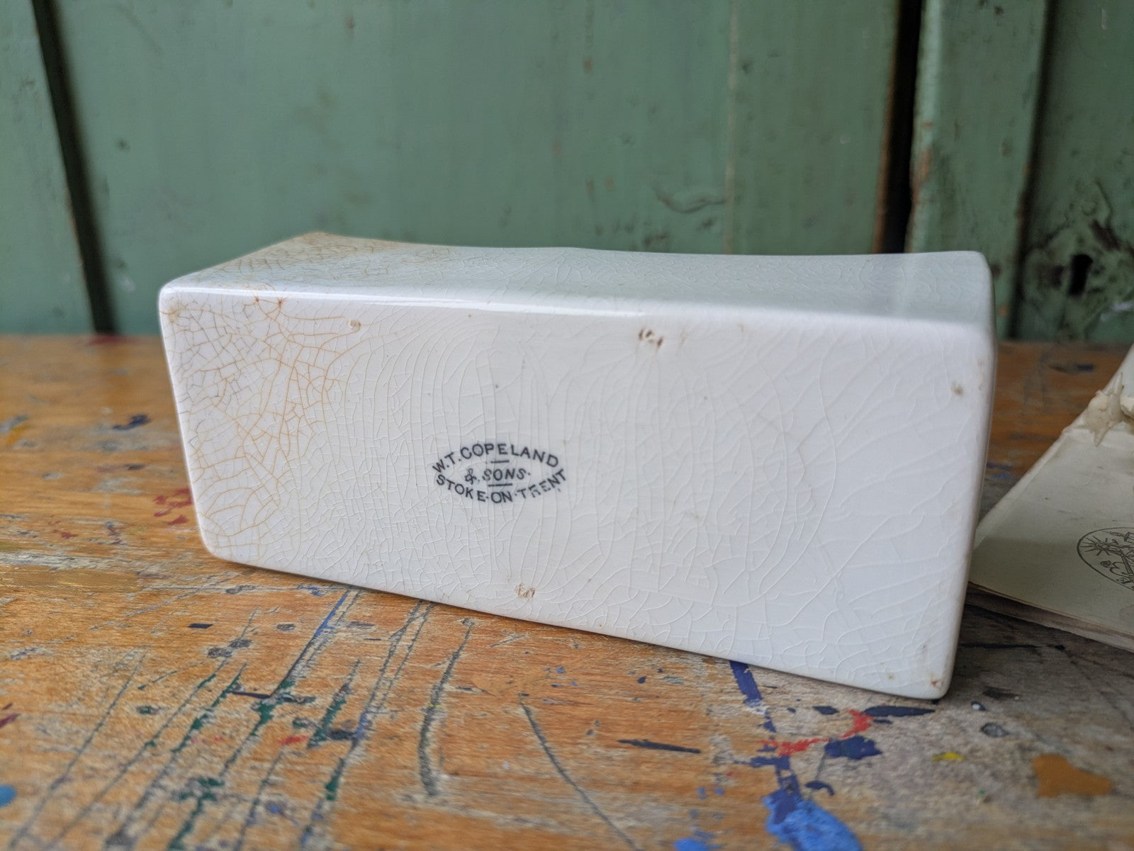 Antique Copeland Soap Dish Refreshment Rooms London &  N.W. Railway Pot c1890’s