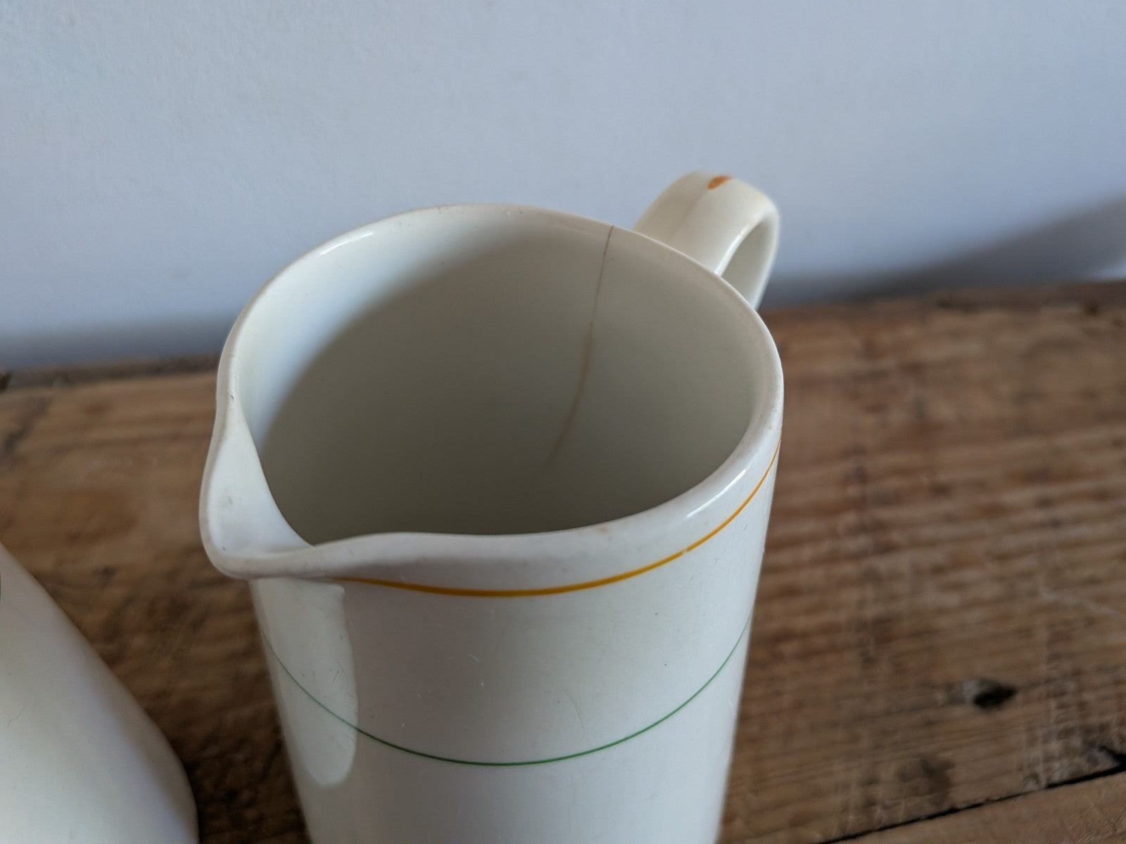 Vintage Pair J & G Meakin SOL Jug England Half Pint Small Kitchen Creamer Milk