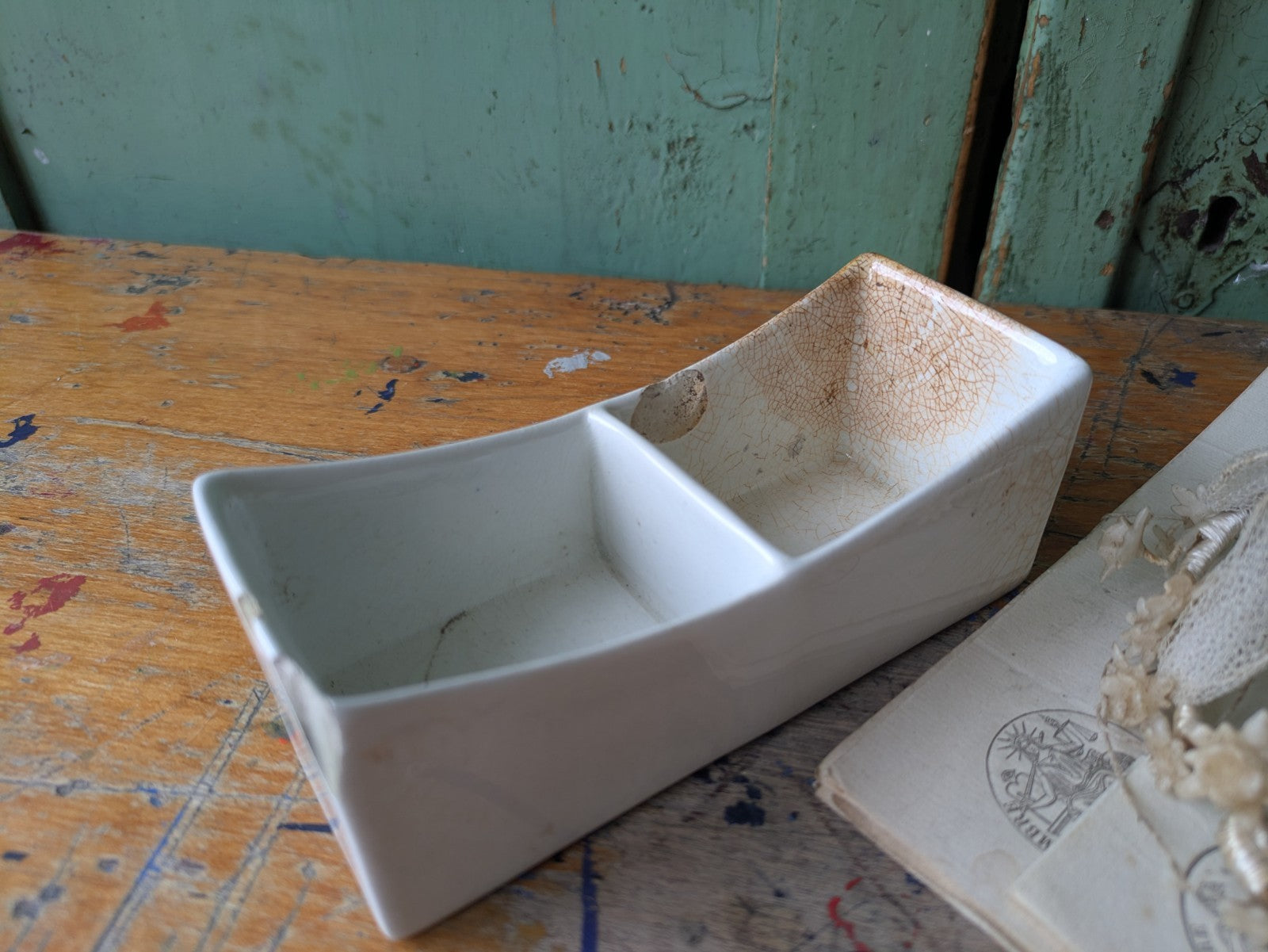 Antique Copeland Soap Dish Refreshment Rooms London &  N.W. Railway Pot c1890’s