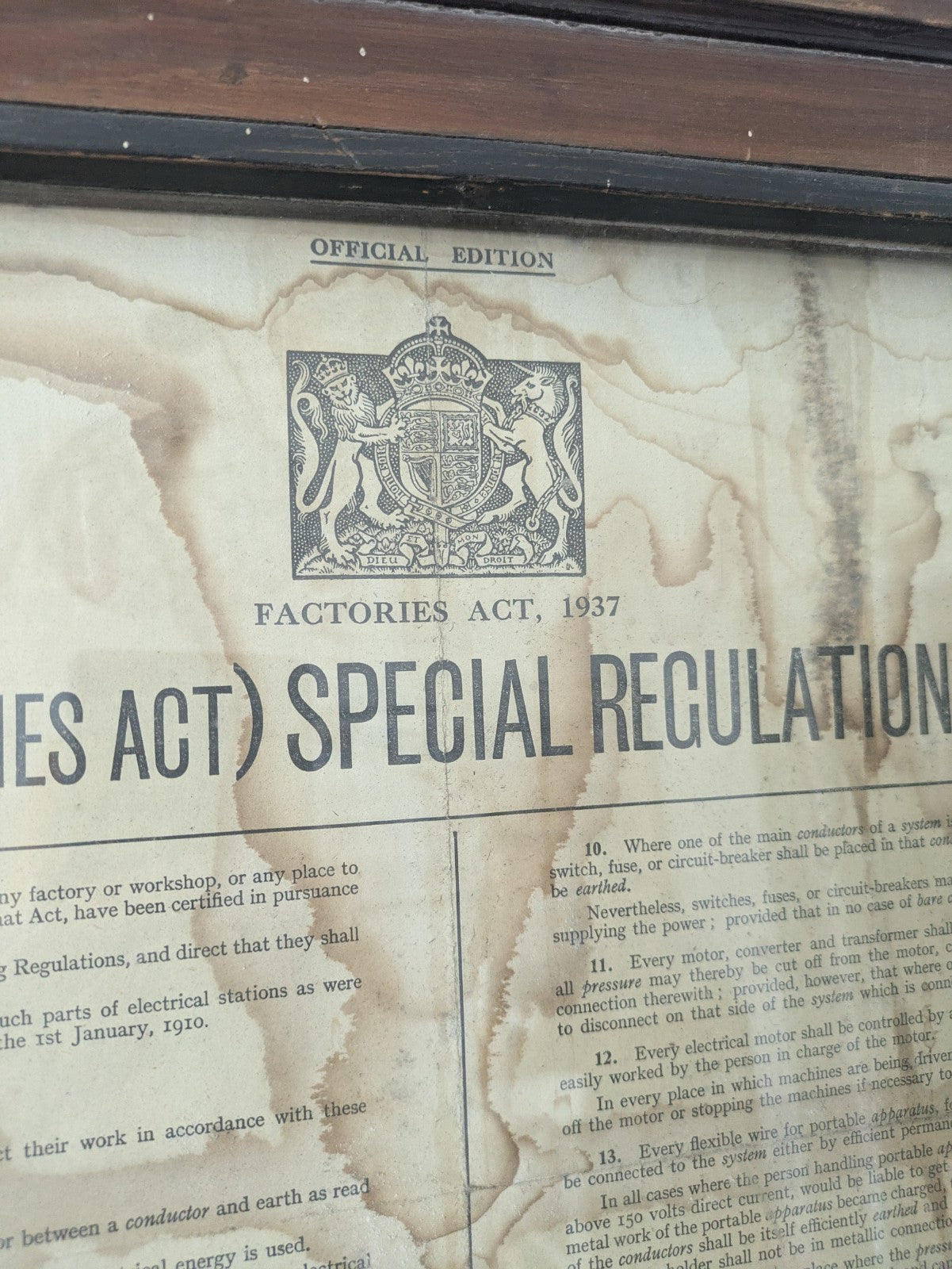Vtg 1908 & 1944 Electricity Factories ACT Industrial Framed Railway Display Case